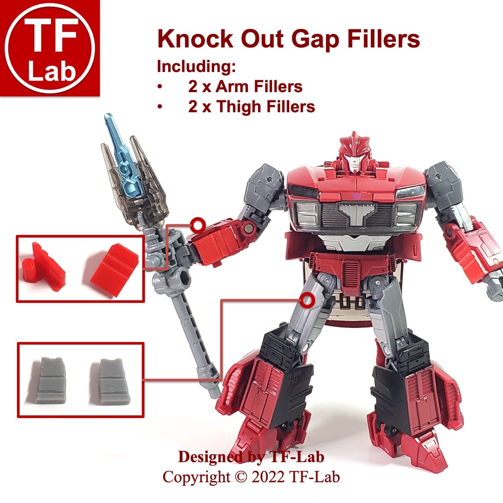 Forearm Leg Gap Fillers Upgrade Kit:Transformers Legacy Prime