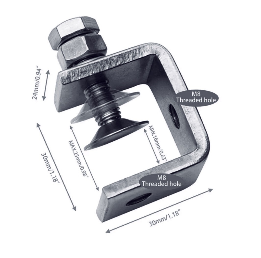 Morsetto da scrivania piccolo morsetto a C mascella 1 pz 16-25 mm
