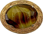 Signed SPHINX Vintage Porphyry Glass BROOCH Pin Oval Textured Costume Jewelry