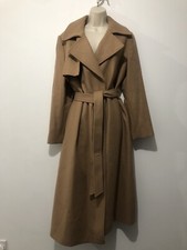 M & S Autograph Wool & Cashmere Belted Wrap Coat In Spice Uk 24