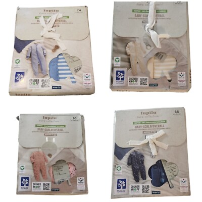 Baby Schlafoverall Schlafanzug Pyjama 100% Bio Baumwolle Junge Mädchen Lupilu