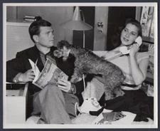 BARRY NELSON wife actress TERESA CELLI on phone ORIG OHOTO by Gabor Rona stamped