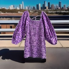 Free People Woman’s Smock it to Me Mini Dress Azalea Combo Floral Magenta Sz S