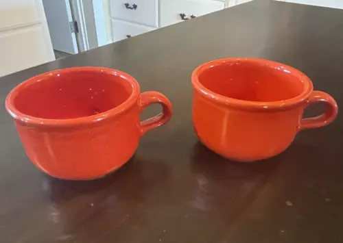 Waechtersbach W. Germany - Set of 2 - Red Coffee Cups EUC B46