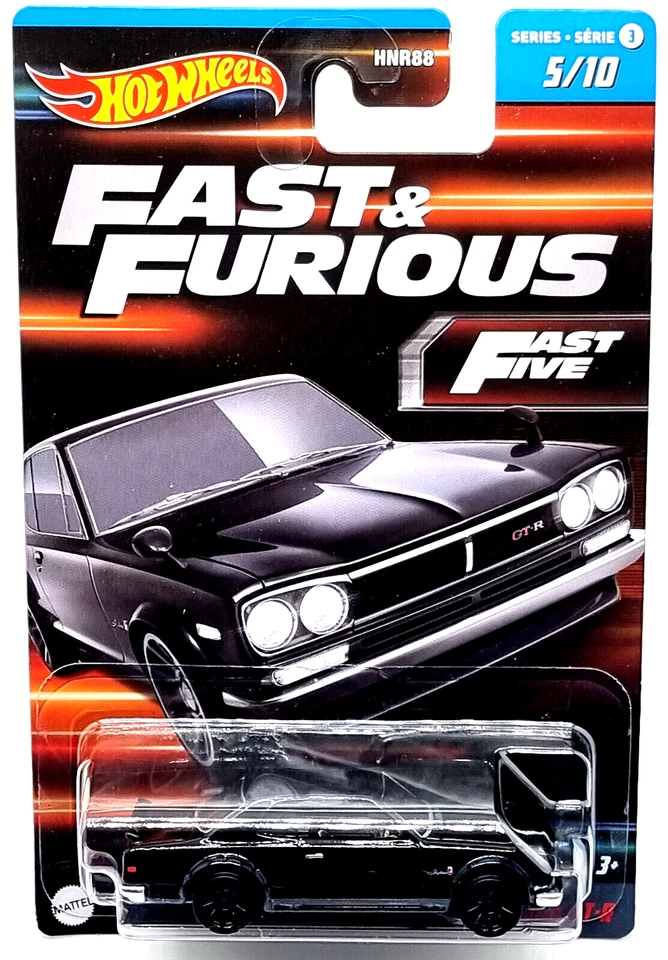 Hot Wheels Fast & Furious Serie 3 car 1971 Nissan Skyline H/T 2000 GT-R 5/10