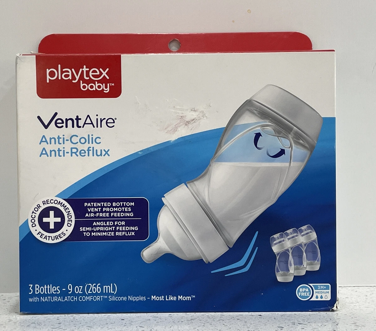 Playtex Baby VentAire 9 Ounce Bottle Complete Tummy Comfort Anti Colic. NEW