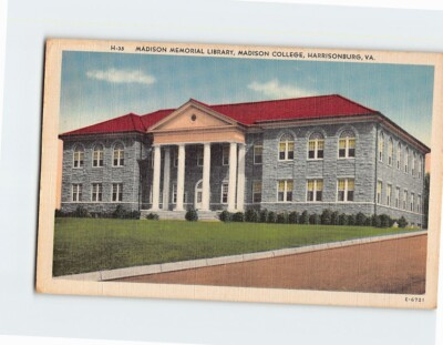 #ad Postcard Madison Memorial Library Madison College Harrisonburg Virginia USA $12.99