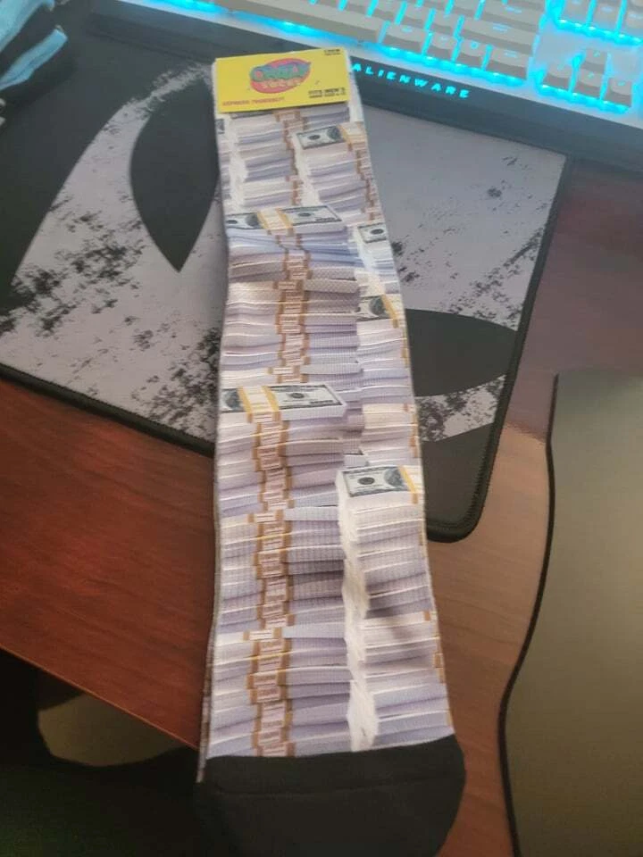 calcetines dinero pilas de cientos nuevos atraer dinero 6-12 unisex calcetines ricos Foto 4 de 4