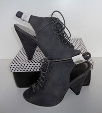 Odeon Ladies Womens Grey Shoes Party Heels Ankle Boots New UK Size 5