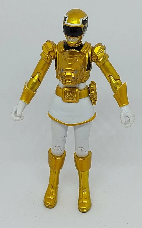 Power Rangers Megaforce экшн-фигурка Metallic Force ультра желтый рейнджер, 4 дюйма - Изображение 2 из 4