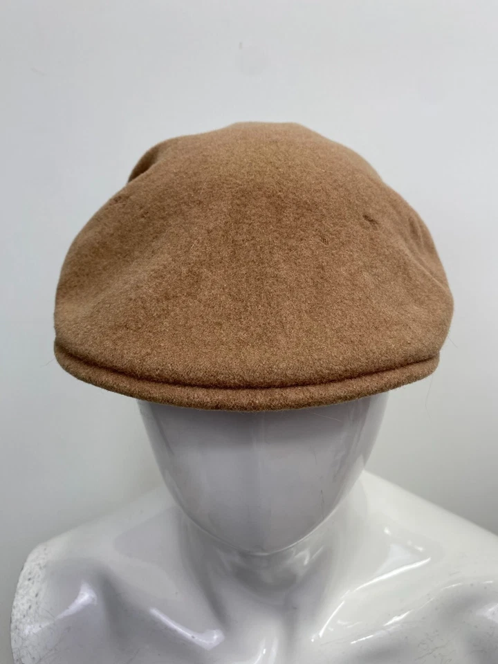 Kangol Vintage IN Lana Cappello Piatto L 59cm Golf Panettiere Mod Marrone Chiaro - Image 2 of 4