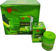 Eagle Brand Green Balm 0.7 oz (19.8g) - 12 bottles - 1 dozen - Dau Cu La Con O