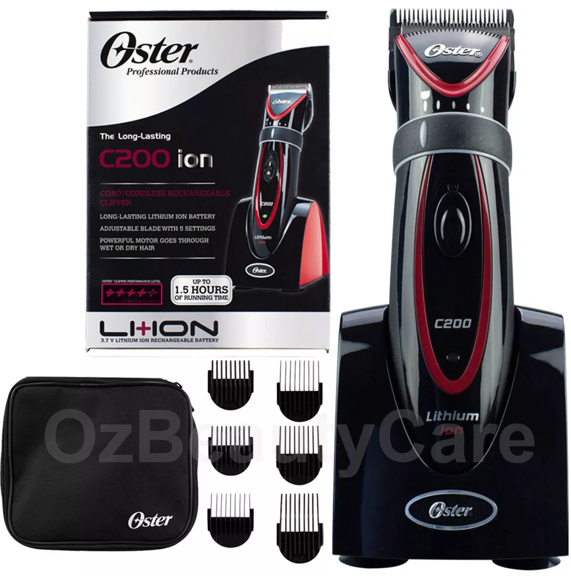 Oster C200 Ion Professional Cord Cordless Barber Hair Clipper Trimmer