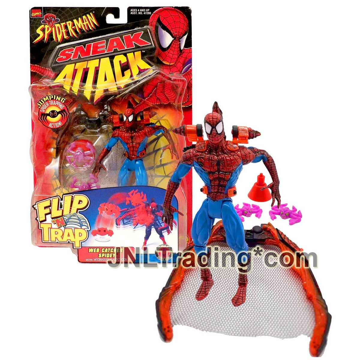 NEW 1998 Spider-Man Sneak Attack Flip 'N Trap - WEB CATCHER