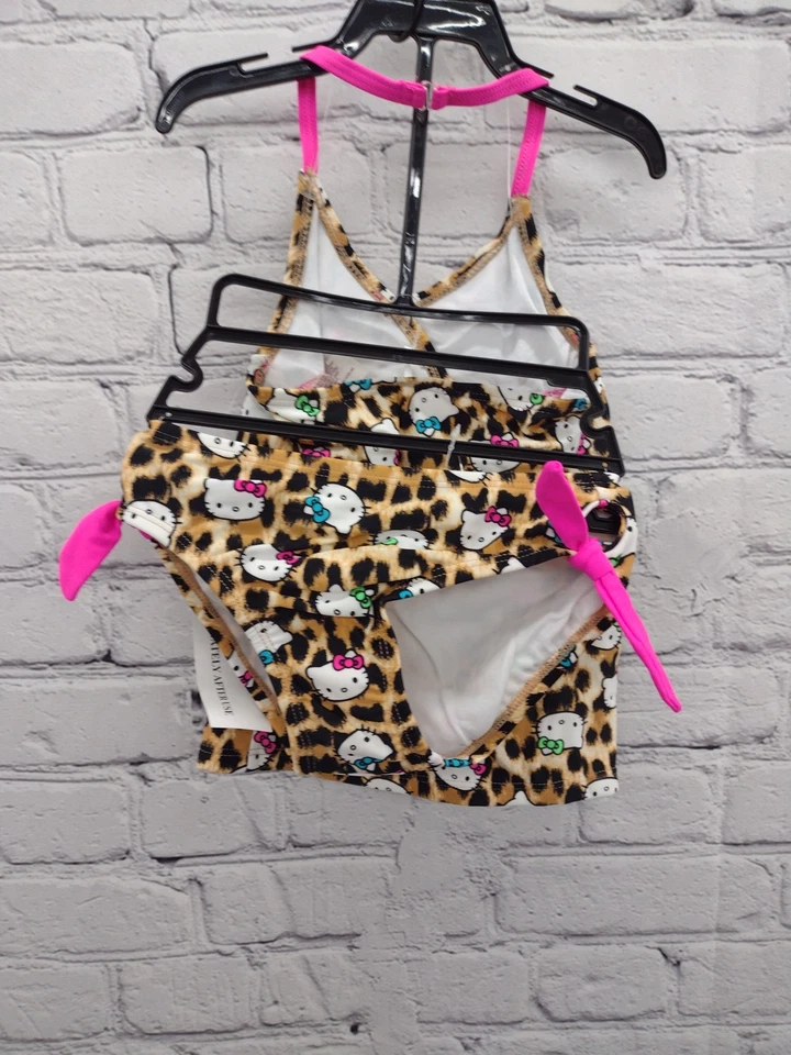 Traje de baño de dos piezas de leopardo talla 5 de Hello Kitty para niñas Foto 3 de 4