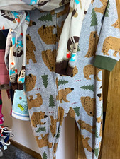 Carter's 18-24M Fleece Footed Zip One-Piece Pajamas Animal Print lot
