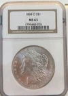 1884-O United States Morgan Silver Dollar $1 NGC Graded MS63