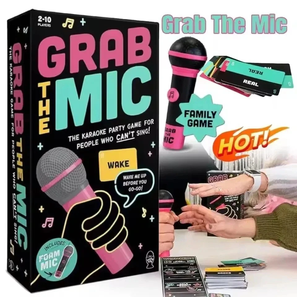 Exciting Grab the Mic Family Karaoke Board Game Lyric Cards Birthday Party UK - Image 4 of 4