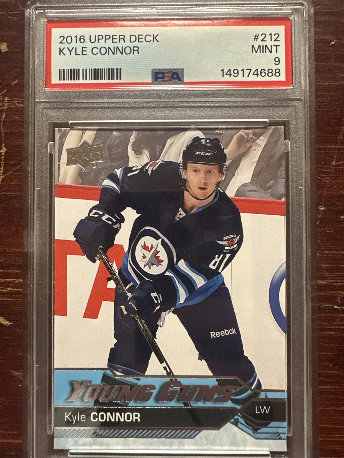 2016 Upper Deck Young Guns #212 Kyle Connor PSA 9 Mint RC