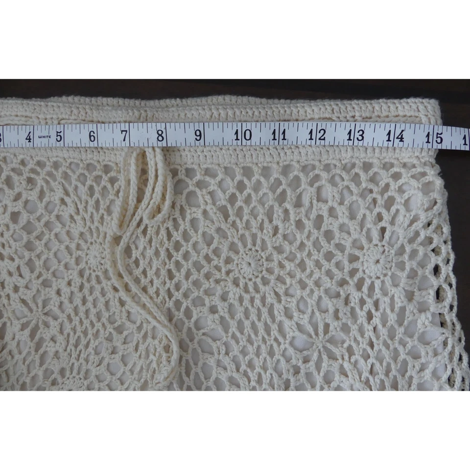 Pantalones Cortos Para Mujer Blu Pepper Crochet L Boho Festival Floral Tejido Forrado Corbata Cintura Foto 4 de 4