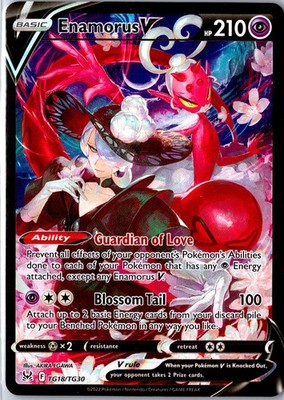 Enamorus V TG18/TG30 Holo V Rare Lost Origin Trainer Gallery Pokemon Near Mint