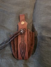 Renaissance Viking Leather Belt Pouch Coin Purse Medieval Phone Bag