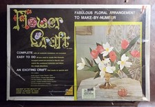 Rare Vintage Flower Craft Make By Number Kit NOS Sealed NEW Flower Arrangement