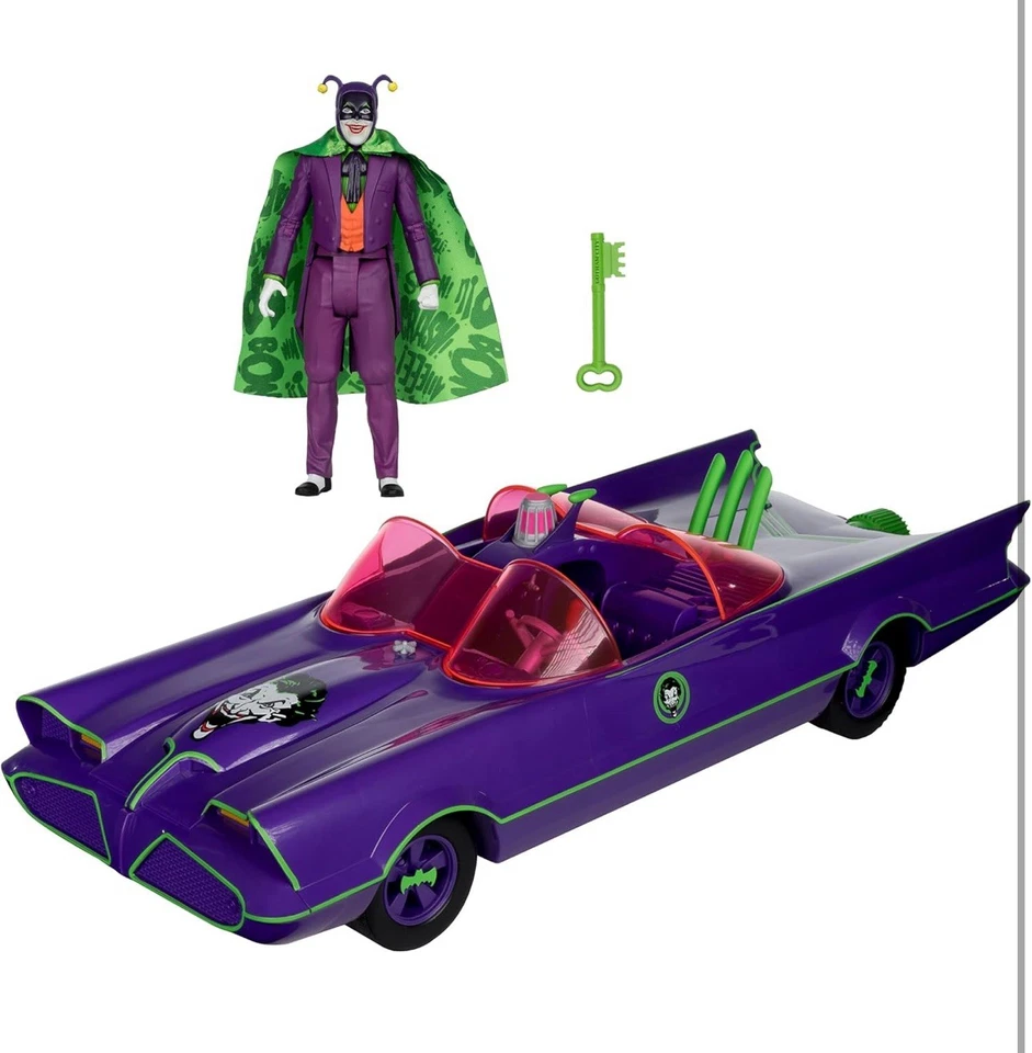 McFarlane Toys - DC Retro Batmobile & The Joker (Batman 66') 2pk, Gold SEALED - Image 4 of 4
