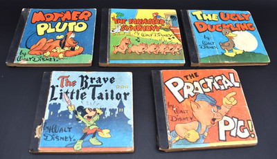 Antique 1939 Walt Disney Books (lot of 5) Whitman Publishing