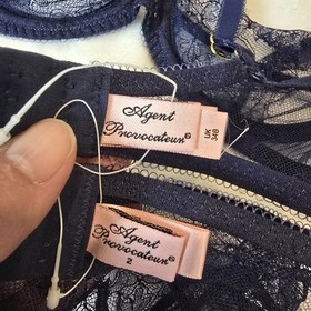 Agent Provocateur Willa Blue Bra &  Garter Lingerie Set (NO THONG!) NWOT 2 piece