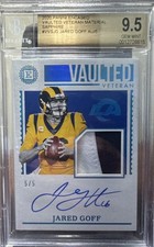 2020 Encased Jared Goff Sapphire Vaulted Vet 2C Patch Auto #5/5 BGS 9.5/10 GEM