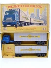 VINTAGE MATCHBOX LESNEY M-9 INTER STATE DOUBLE FREIGHTER IN ORIGINAL BOX 1962