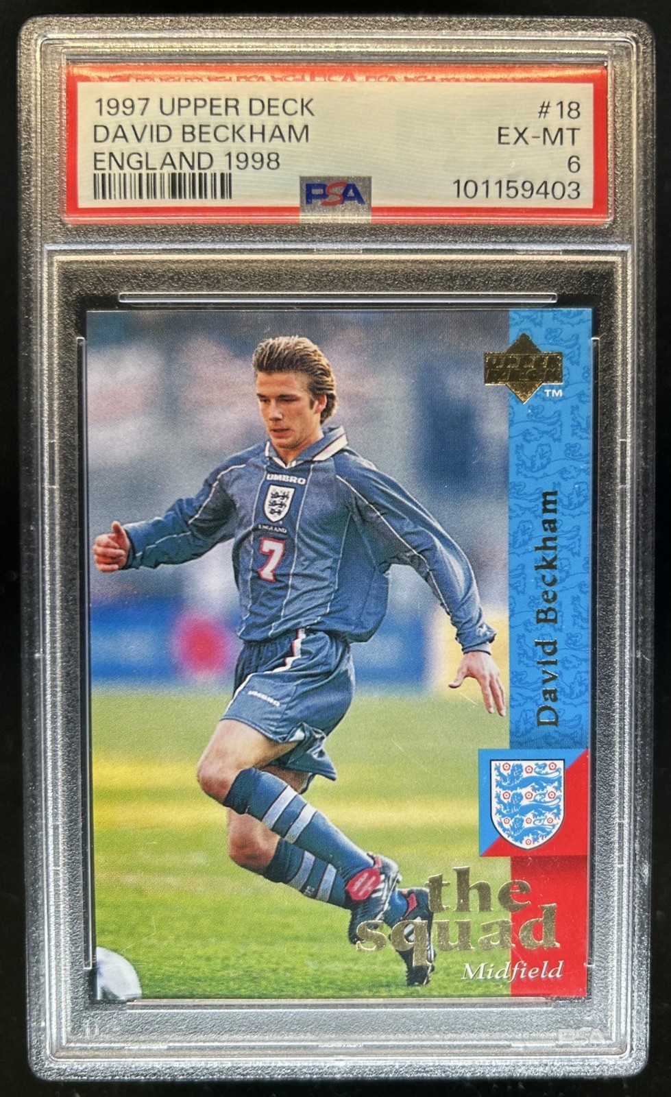 1997 Upper Deck David Beckham England 1998 #18 PSA 6