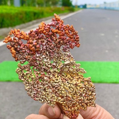 87G Rare!! iridescent Native Copper crystal mineral specimen