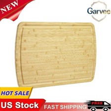 Bamboo Butcher Block Cutting Board 30x20 Extra Large Juice Groove Stove Top Cove