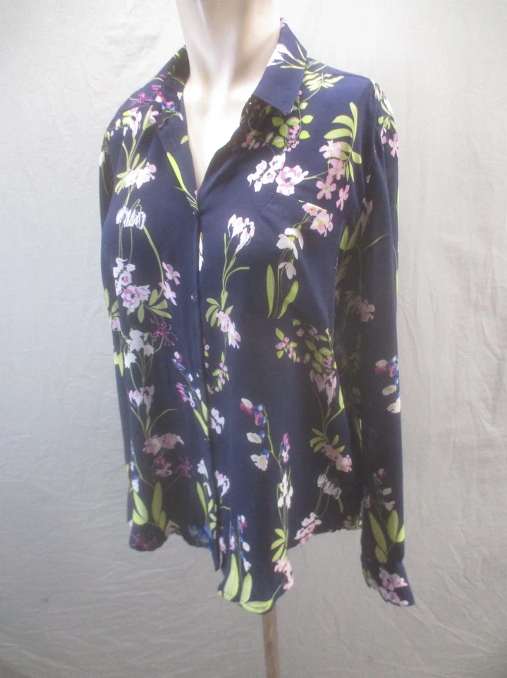 Top Philosophy Talla S Mujer Multicolor Floral Manga Larga Cuello Botones 447 Foto 3 de 4