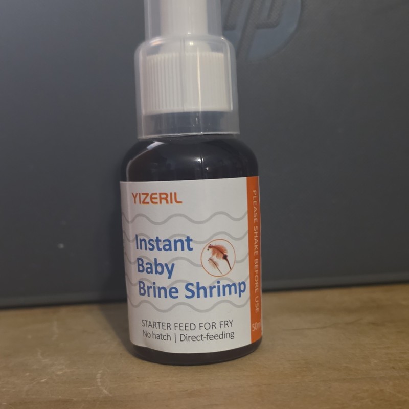 YIZERIL Liquid Baby Brine Shrimp Fry Feed Starter 50ml EXP 12/2028