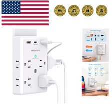 Multi Plug Outlet Extender with USB C Ports, 3 Sided Power Strip Surge Protec...