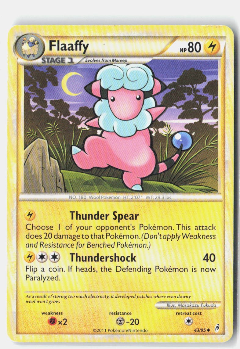Pokemon tcg Call of Legends Flaaffy Moderately played