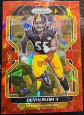 2021 Panini Prizm #257 Devin Bush II Red Ice Pittsburgh Steelers