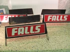 Vintage Falls Mastercraft Metal Tire Holder Display Rack Advertising TIN Sign