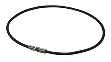 Phiten Rakuwa Magnetic Titanium Necklace Bullet Black/Metallic Black 50Cm Shou 