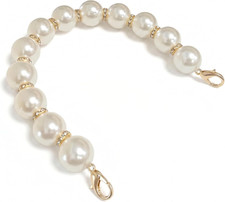 Pearl Purse Strap Elegant Chain Charm for Handbags Gold Beaded Bag Charms Access