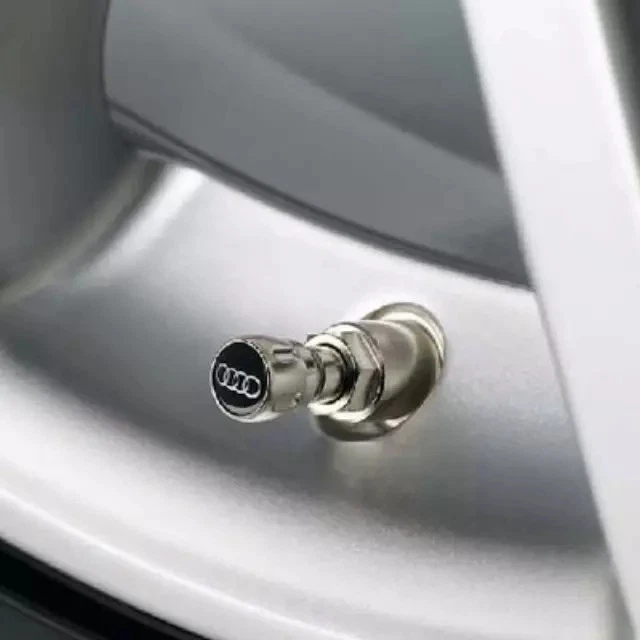 Genuine Audi Aluminum Valve Stem Caps With Audi Logo 80A-071-215 - Image 2 of 2