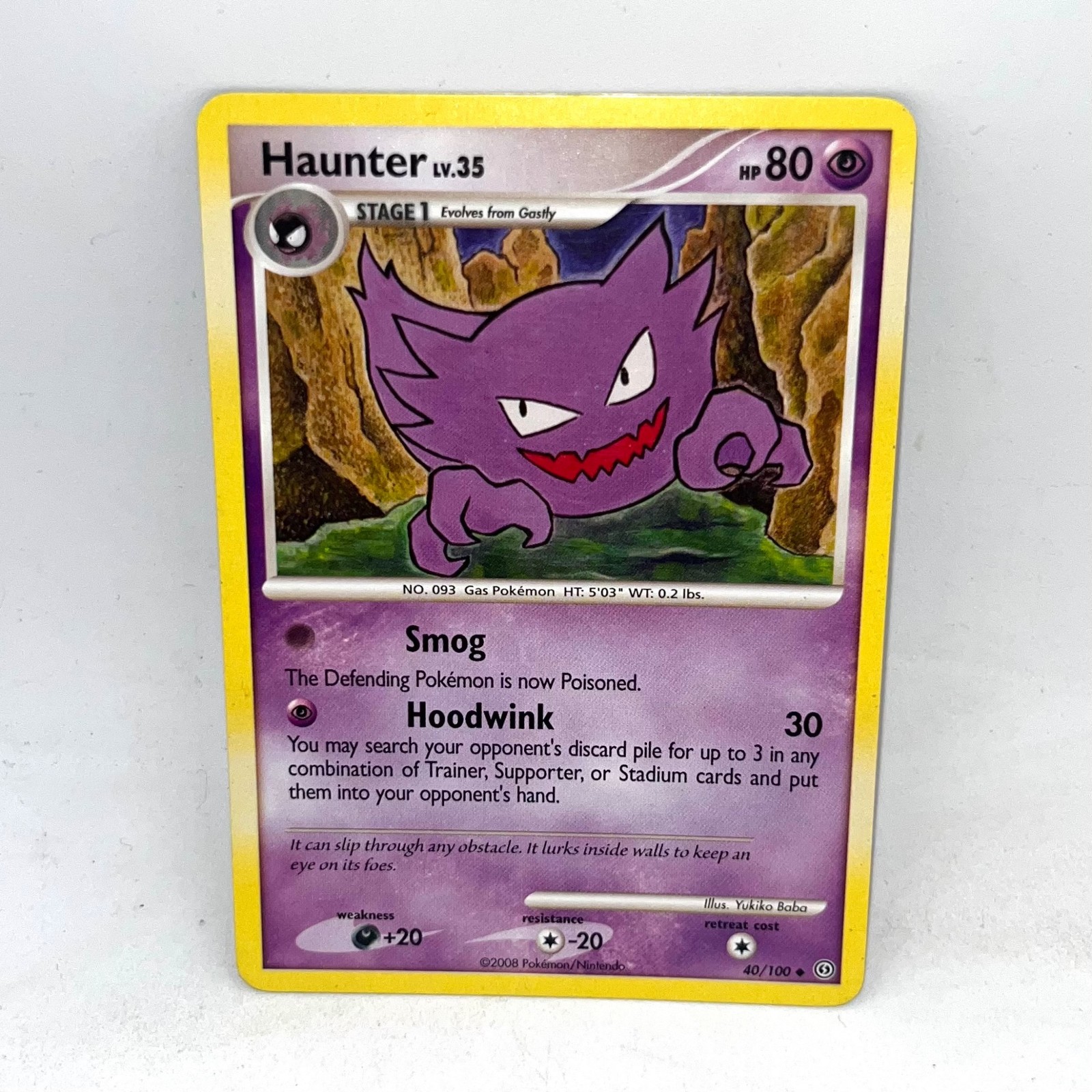 Haunter 40/100 Uncommon Stormfront Pokemon Lightly Played