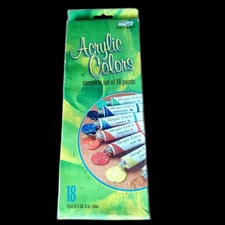 Acrylic Colors Paint Set 18 Colors - Pro Art - Brand New - All Paints Sealed