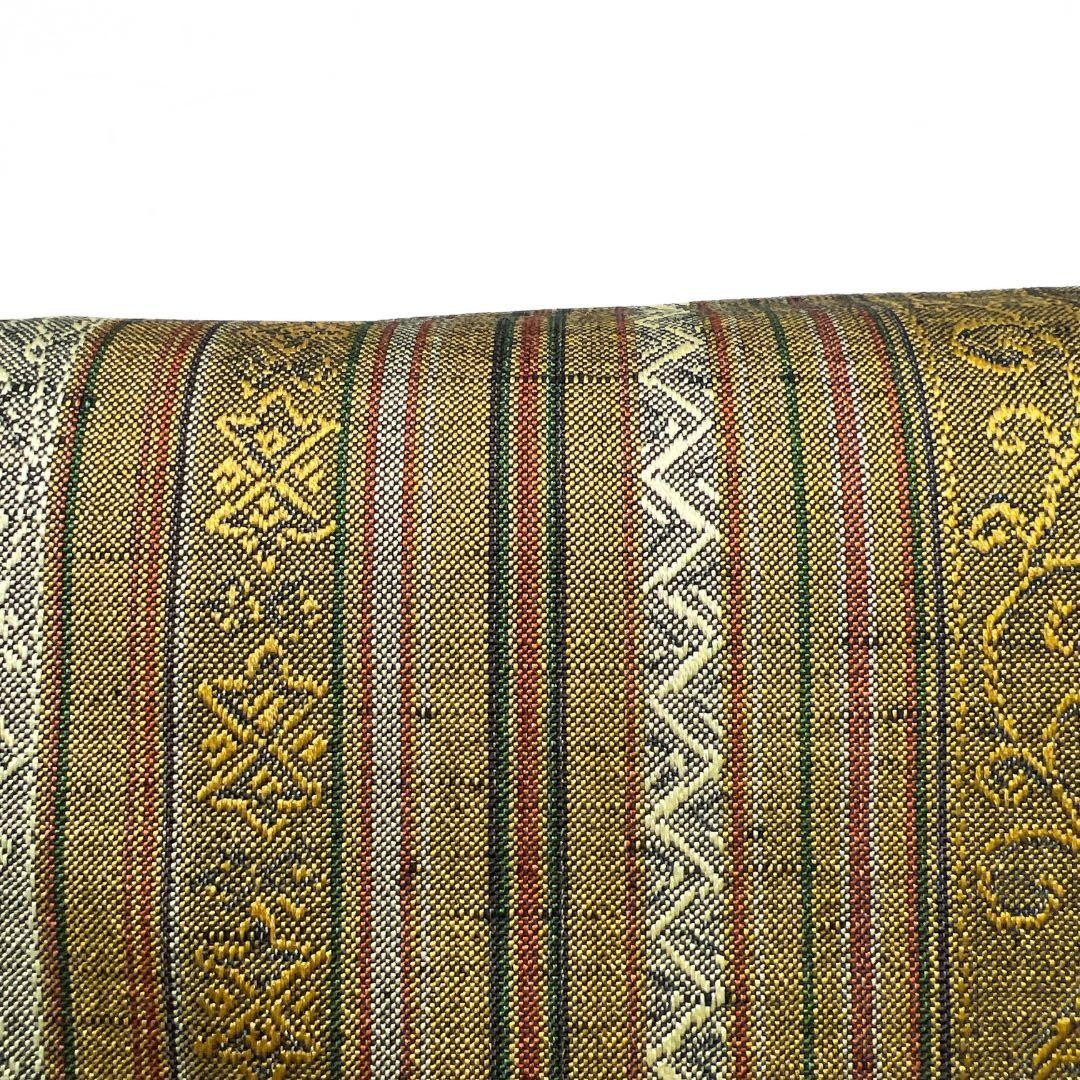 Tsumugi Small Pattern Pongee Kimono Vertical Stri… - image 8