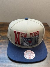 Mitchell Ness New York Rangers Hat Speed Zone Snapback NHL Off White