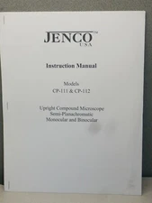 Jenco CP-111 CP-112 Compound Microscope Instruction Manual