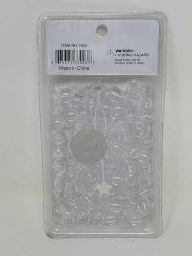 Uwear Princess Clear Plastic Hair Beads NEW - Picture 2 of 2
